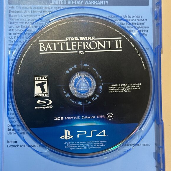 GREAT DEAL! Barely used STAR WARS BATTLEFRONT II - PS4 - Playstation game disc! - Picture 2 of 3